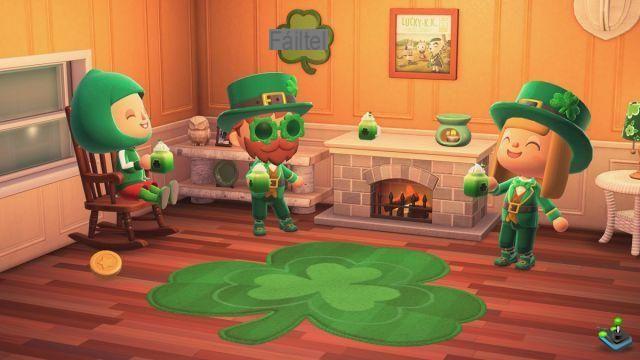 Atualização Animal Crossing de fevereiro com Mario e St. Patrick's Day
