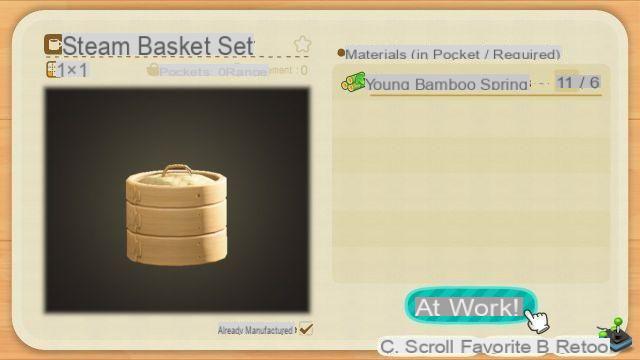 Bambu jovem da primavera, todos os planos de bricolage em Animal Crossing: New Horizons