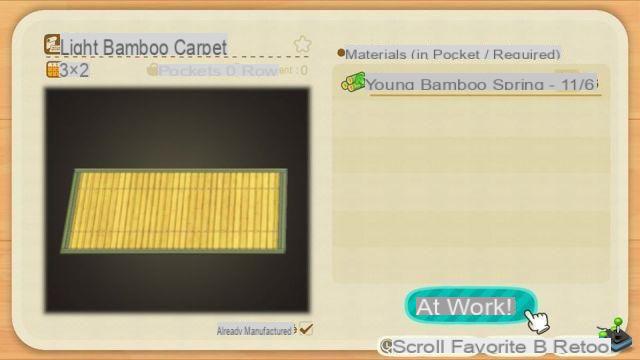 Bambú primaveral joven, todos los planes DIY en Animal Crossing: New Horizons
