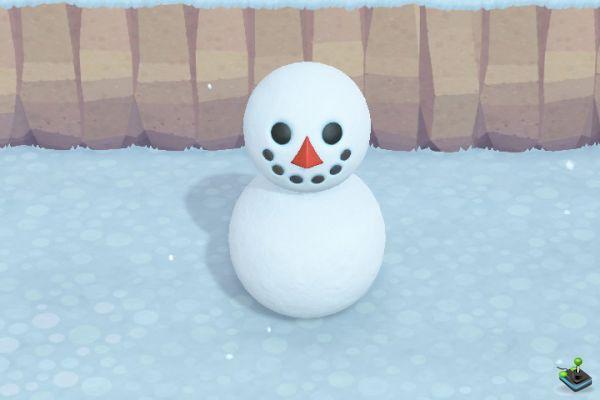 How to make a snowman in Animal Crossing: New Horizons?