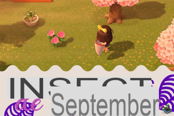 Insects of September in Animal Crossing New Horizons, Northern and Southern Hemisphere