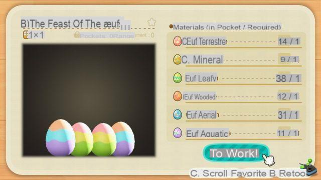 Artículos de Egg Feast en Animal Crossing New Horizons
