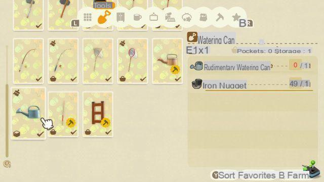 Animal Crossing New Horizons: Watering can, how to get the DIY plan?