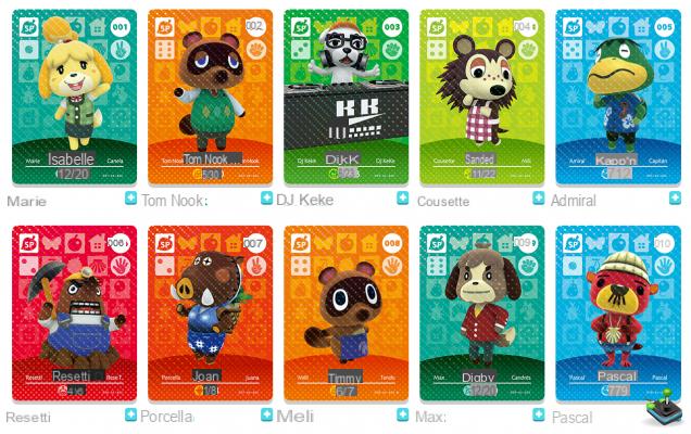 Animal Crossing: New Horizons amiibo boosters e cartas no Switch