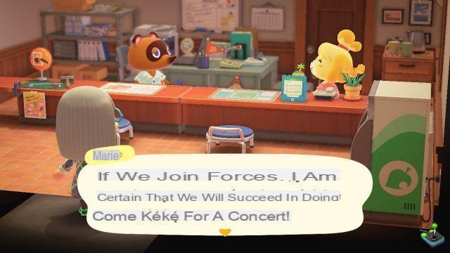 Animal Crossing New Horizons: Kéké Laglisse, come farlo venire a un concerto?