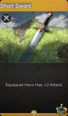 Artefacto: información de la espada corta y detalles de la tarjeta