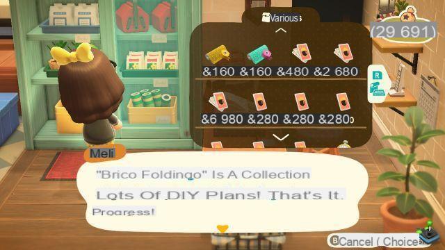 Animal Crossing New Horizons: bricolaje completo, Brico Foldingo y DIY BA Ba, planes de bricolaje