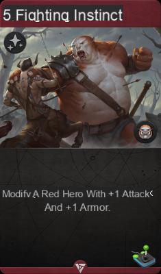Artefacto: información de Fighting Instinct y detalles de la tarjeta