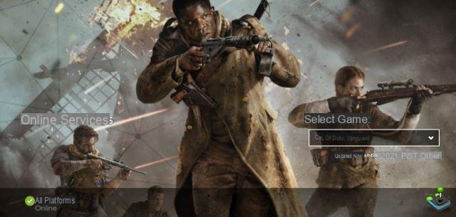 Call of Duty: Vanguard: seguimiento del estado y mantenimiento del servidor